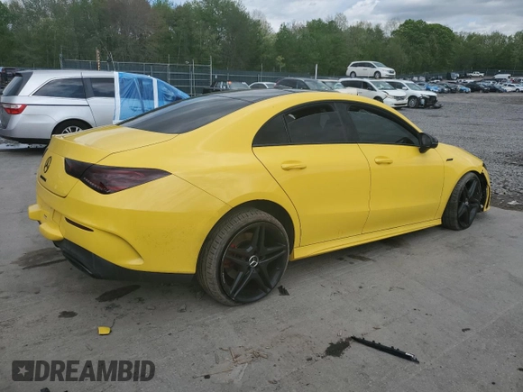 2021 Mercedes-Benz CLA 250 with VIN W1K5J4HB7MN148466, listed as a Copart auction lot 55948395 with 30,066 mi miles and Salvage title. Bid and sale history available at DreamBid. Image 3.
