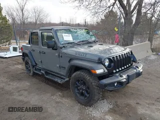2021 Jeep Wrangler Unlimited Sport S with VIN 1C4HJXDN3MW771456, listed as a IAAI auction lot 41806487 with 41,227 mi miles and . Bid and sale history available at DreamBid. Image 1.