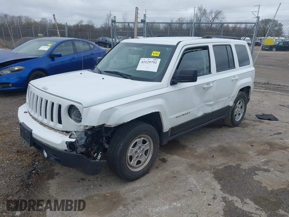2016 Jeep Patriot Sport with VIN 1C4NJPBB9GD738411, listed as a IAAI auction lot 42129792 with 140,177 mi miles and . Bid and sale history available at carsss.com. Image 2.