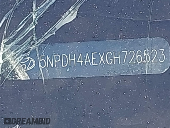 2016 Hyundai Elantra SE with VIN 5NPDH4AEXGH726523, listed as a IAAI auction lot 42648121 with 109,382 mi miles and . Bid and sale history available at DreamBid. Image 18.
