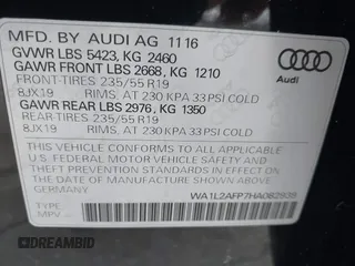 2017 Audi Q5 Premium Plus с VIN WA1L2AFP7HA082939, выставлен на аукционе IAAI как лот 42581259 с пробегом 103 402 миль миль и . История ставок и продаж доступна на DreamBid. Изображение 9.