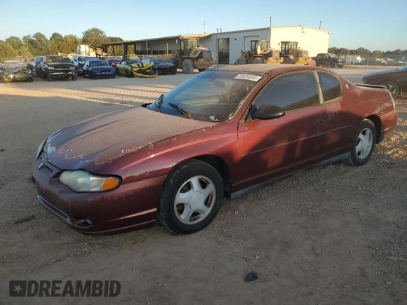 2002 Chevrolet Monte Carlo LS with VIN 2G1WW12E729210295, listed as a Copart auction lot 75434804 with 243,604 mi miles and Clean Title. Bid and sale history available at carsss.com. Image 1.