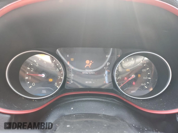 2020 Jeep Compass Trailhawk with VIN 3C4NJDDB6LT195731, listed as a Copart auction lot 50948035 with 80,195 mi miles and Salvage title. Bid and sale history available at DreamBid. Image 9.