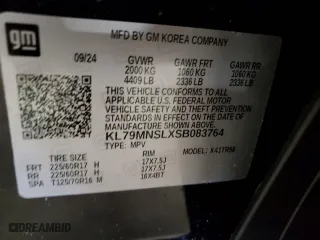 2025 Chevrolet TrailBlazer LS with VIN KL79MNSLXSB083764, listed as a Copart auction lot 46931885 with 379 mi miles and Salvage Title. Bid and sale history available at carsss.com. Image 13.