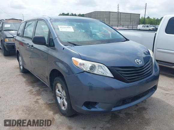 2013 Toyota Sienna L with VIN 5TDZK3DC9DS351449, listed as a IAAI auction lot 42397699 with Not provided miles and . Bid and sale history available at DreamBid. Image 1.