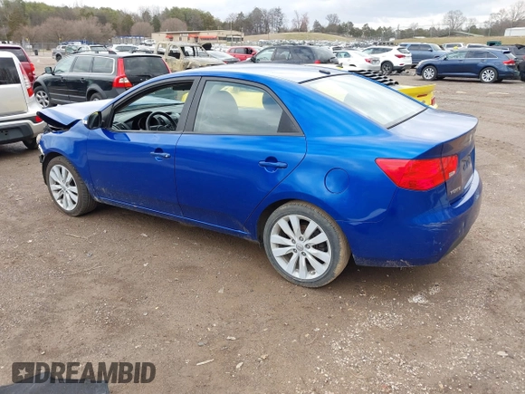 2010 Kia Forte SX with VIN KNAFW4A3XA5250341, listed as a IAAI auction lot 41698461 with 124,334 mi miles. Bid and sale history available at carsss.com. Image 3.