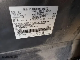 2017 Ford Explorer Platinum with VIN 1FM5K8HT7HGB79083, listed as a Copart auction lot 41799315 with 164,727 mi miles and Salvage Title. Bid and sale history available at carsss.com. Image 14.