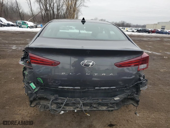 2020 Hyundai Elantra SEL with VIN 5NPD84LF1LH561459, listed as a Copart auction lot 44597255 with 122,626 mi miles and Salvage Title. Bid and sale history available at carsss.com. Image 6.