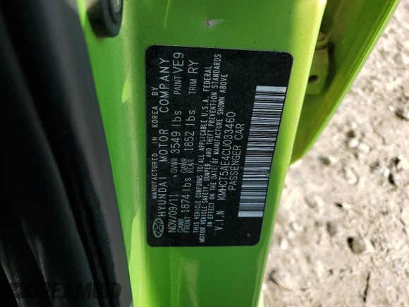 2012 Hyundai Accent GS с VIN KMHCT5AE4CU033460, выставлен на аукционе Copart как лот 63405395 с пробегом 180 749 миль миль и Чистый • Clean title. История ставок и продаж доступна на DreamBid. Изображение 12.
