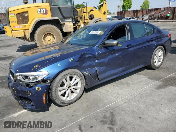 2019 BMW 5 Series M550i xDrive with VIN WBAJB9C51KB464722, listed as a Copart auction lot 53575135 with 70,187 mi miles and Salvage title. Bid and sale history available at DreamBid. Image 1.