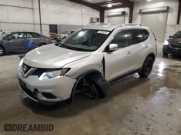 2016 Nissan Rogue S with VIN 5N1AT2MM0GC882425, listed as a Copart auction lot 47826255 with 149,375 mi miles and Salvage Title. Bid and sale history available at DreamBid. Image 1.