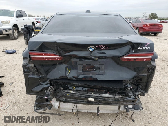2024 BMW 5 Series 530i with VIN WBA43FJ0XRCR73485, listed as a Copart auction lot 88662895 with 9,405 mi miles and Salvage Title. Bid and sale history available at carsss.com. Image 6.