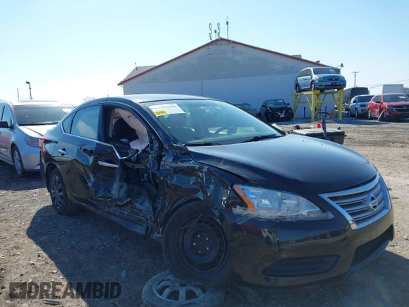 2015 Nissan Sentra S with VIN 3N1AB7AP7FY227075, listed as a IAAI auction lot 41983590 with 115,122 mi miles. Bid and sale history available at carsss.com. Image 6.
