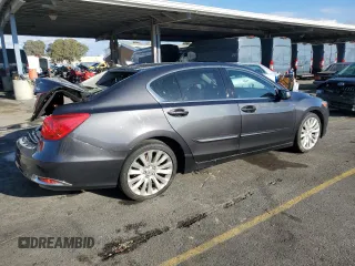 2014 Acura RLX Tech Pkg with VIN JH4KC1F59EC003492, listed as a Copart auction lot 81107054 with 112,095 mi miles and Salvage Title. Bid and sale history available at carsss.com. Image 3.