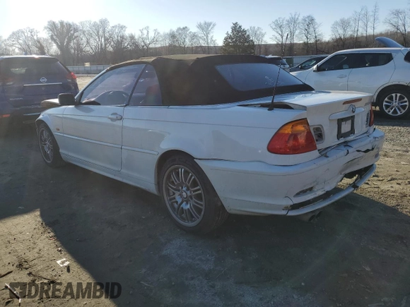 2002 BMW 3 Series 330Ci with VIN WBABS53462JU91473, listed as a Copart auction lot 42807925 with 178,930 mi miles and Salvage Title. Bid and sale history available at carsss.com. Image 2.