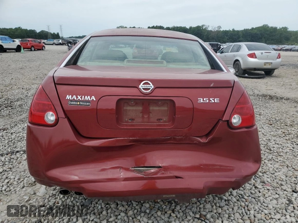 2006 Nissan Maxima 3.5 SL with VIN 1N4BA41E76C816868, listed as a Copart auction lot 81085194 with 95,710 mi miles and Salvage Title. Bid and sale history available at carsss.com. Image 6.