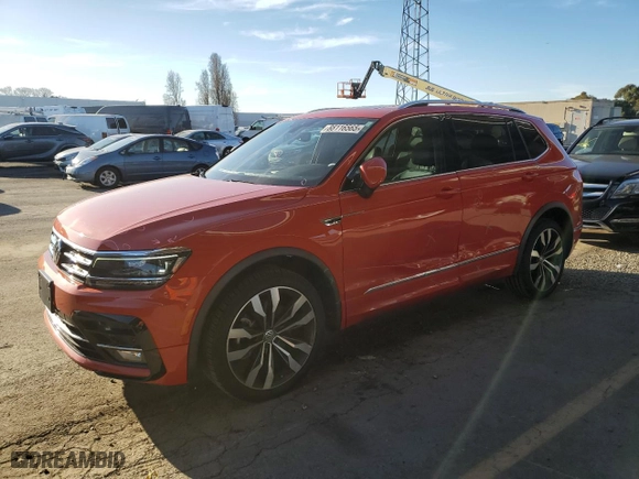 2019 Volkswagen Tiguan SEL Premium with VIN 3VV4B7AX8KM052025, listed as a Copart auction lot 88116565 with 50,770 mi miles and Salvage Title. Bid and sale history available at carsss.com. Image 1.