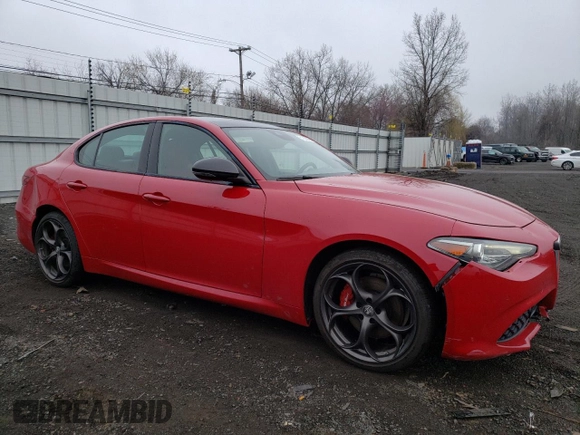 2021 Alfa Romeo Giulia Ti with VIN ZARFANBN4M7647744, listed as a Copart auction lot 51036045 with 83,974 mi miles and Salvage title. Bid and sale history available at DreamBid. Image 4.