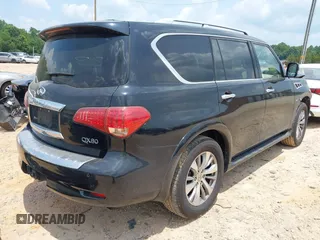 2017 Infiniti QX80 with VIN JN8AZ2NF8H9642741, listed as a IAAI auction lot 42563237 with 156,707 mi miles and . Bid and sale history available at DreamBid. Image 4.