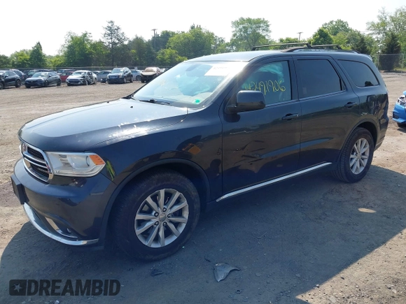 2015 Dodge Durango SXT with VIN 1C4RDHAG7FC869904, listed as a IAAI auction lot 42491906 with 120,396 mi miles and . Bid and sale history available at DreamBid. Image 2.