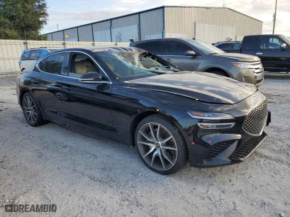 2022 Genesis G70 3.3T with VIN KMTG54TE6NU094854, listed as a Copart auction lot 80251854 with 0 mi miles and Salvage Title. Bid and sale history available at carsss.com. Image 4.