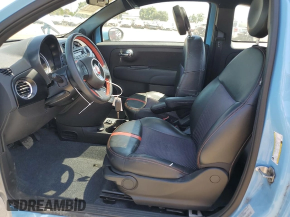 2015 FIAT 500e с VIN 3C3CFFGE2FT685425, выставлен на аукционе Copart как лот 62751915 с пробегом 48 372 миль миль и Списание • Salvage title. История ставок и продаж доступна на DreamBid. Изображение 7.