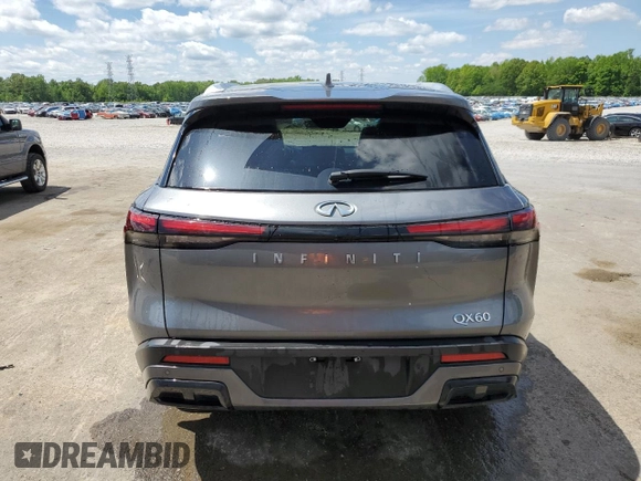 2024 Infiniti QX60 Luxe z VIN 5N1DL1FR9RC351355, wystawiony jako Copart lot #54048625 z przebiegiem 33 079 mil mil oraz Szkoda całkowita • Salvage title. Historia ofert i sprzedaży dostępna na DreamBid. Obrazek 6.