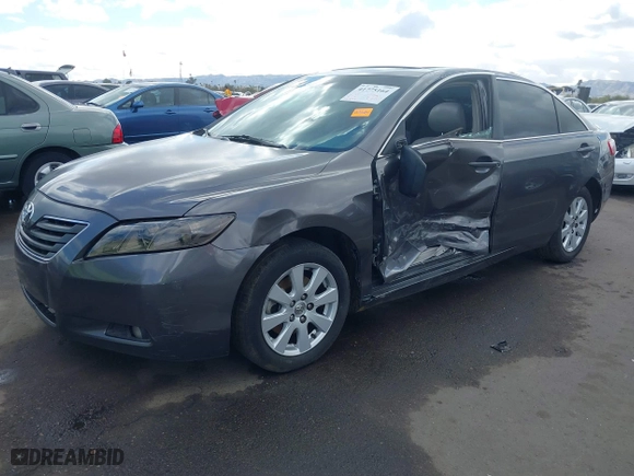 2007 Toyota Camry CE with VIN JTNBE46K673034734, listed as a IAAI auction lot 41775164 with 281,893 mi miles. Bid and sale history available at carsss.com. Image 2.