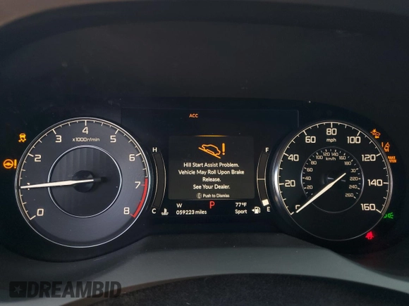 2021 Acura RDX with VIN 5J8TC1H39ML009522, listed as a Copart auction lot 73957914 with 59,223 mi miles and Salvage Title. Bid and sale history available at carsss.com. Image 9.