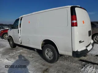 2023 Chevrolet Express Cargo z VIN 1GCWGAFP5P1180905, wystawiony jako Copart lot #87729115 z przebiegiem Nie podano mil oraz Nie do naprawy • Non repairable. Historia ofert i sprzedaży dostępna na DreamBid. Obrazek 2.