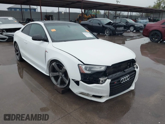 2015 Audi S5 Premium Plus with VIN WAUCGAFR0FA060672, listed as a IAAI auction lot 41183272 with 123,231 mi miles. Bid and sale history available at carsss.com. Image 1.