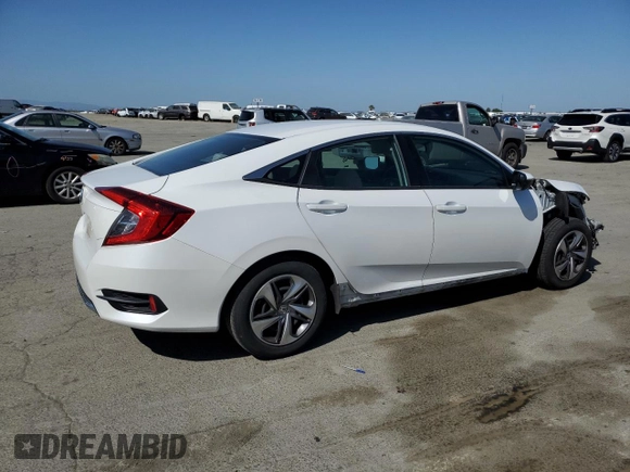 2020 Honda Civic LX z VIN 2HGFC2F6XLH578357, wystawiony jako Copart lot #53574395 z przebiegiem 31 041 mil mil oraz Szkoda całkowita • Salvage title. Historia ofert i sprzedaży dostępna na DreamBid. Obrazek 3.