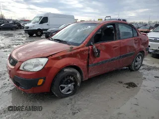 2008 Kia Rio LX with VIN KNADE123486315485, listed as a Copart auction lot 46528395 with 140,976 mi miles and Salvage Title. Bid and sale history available at DreamBid. Image 1.