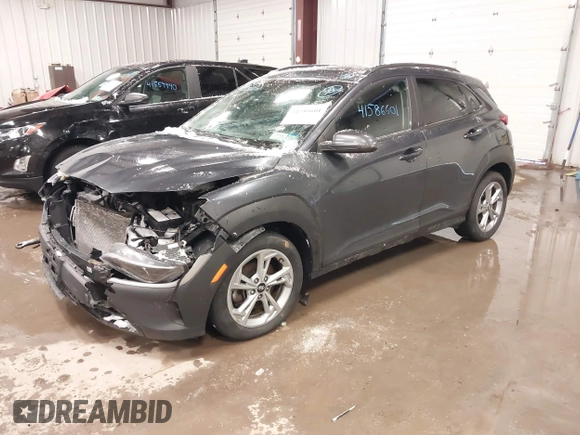 2023 Hyundai Kona SEL with VIN KM8K3CAB1PU939139, listed as a IAAI auction lot 41586601 with 47,984 mi miles and . Bid and sale history available at carsss.com. Image 2.