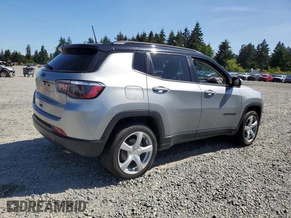 2021 Jeep Compass Latitude z VIN 3C4NJDBB7MT595527, wystawiony jako Copart lot #58598145 z przebiegiem 65 564 mil mil oraz Szkoda całkowita • Salvage title. Historia ofert i sprzedaży dostępna na DreamBid. Obrazek 3.