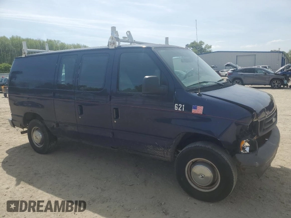 2005 Ford Econoline Cargo with VIN 1FTNE24W15HB22604, listed as a Copart auction lot 52352495 with 227,339 mi miles and Salvage Title. Bid and sale history available at carsss.com. Image 4.