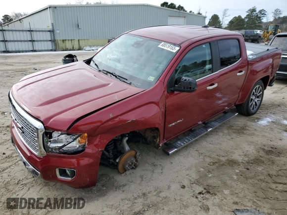 2018 GMC Canyon 4WD Denali with VIN 1GTG6EEN7J1207009, listed as a Copart auction lot 88519165 with 80,684 mi miles and Salvage Title. Bid and sale history available at carsss.com. Image 1.