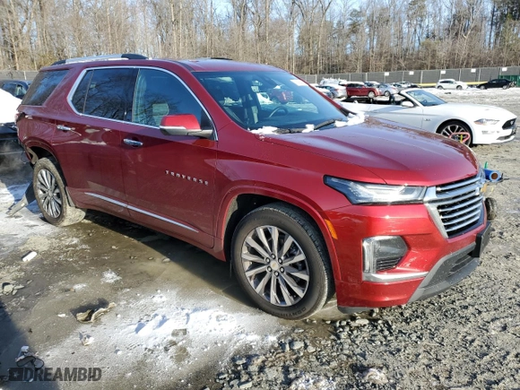 2023 Chevrolet Traverse Premier with VIN 1GNEVKKW0PJ215006, listed as a Copart auction lot 41420165 with 23,454 mi miles and Salvage Title. Bid and sale history available at carsss.com. Image 4.