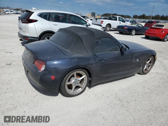2008 BMW Z4 3.0si with VIN 4USBU53578LX04489, listed as a Copart auction lot 76914574 with 0 mi miles and Salvage Title. Bid and sale history available at carsss.com. Image 3.