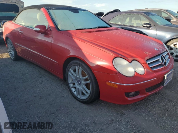 2008 Mercedes-Benz CLK 350 with VIN WDBTK56F78F238886, listed as a Copart auction lot 75334924 with 117,503 mi miles and Salvage Title. Bid and sale history available at DreamBid. Image 4.