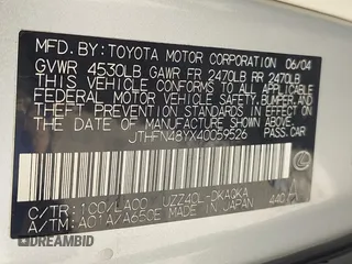 2004 Lexus SC with VIN JTHFN48YX40059526, listed as a IAAI auction lot 41973307 with 123,466 mi miles. Bid and sale history available at carsss.com. Image 9.