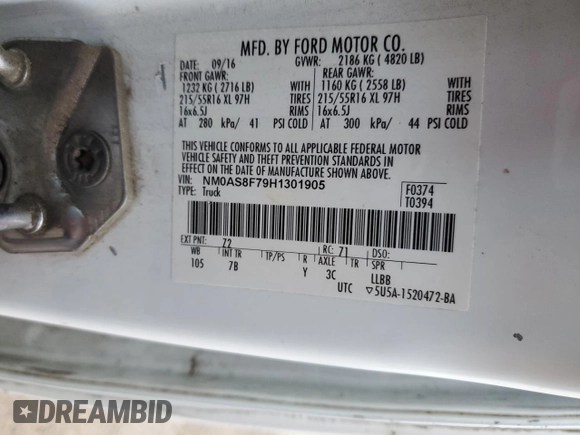 2017 Ford Transit Connect XLT с VIN NM0AS8F79H1301905, выставлен на аукционе Copart как лот 76943874 с пробегом 204 149 миль миль и Чистый • Clean title. История ставок и продаж доступна на DreamBid. Изображение 14.