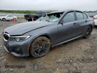 2020 BMW 3 Series 330i xDrive z VIN WBA5R7C09LFH40633, wystawiony jako Copart lot #57944495 z przebiegiem 50 721 mil mil oraz Szkoda całkowita • Salvage title. Historia ofert i sprzedaży dostępna na DreamBid. Obrazek 1.