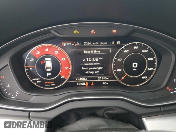 2020 Audi SQ5 Premium Plus with VIN WA1B4AFY7L2062076, listed as a Copart auction lot 78225234 with 25,468 mi miles and Salvage Title. Bid and sale history available at DreamBid. Image 9.