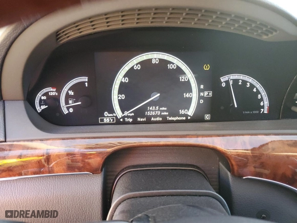 2010 Mercedes-Benz S-Class S 550 with VIN WDDNG7BB4AA292178, listed as a Copart auction lot 46832075 with 152,673 mi miles and Salvage Title. Bid and sale history available at carsss.com. Image 9.