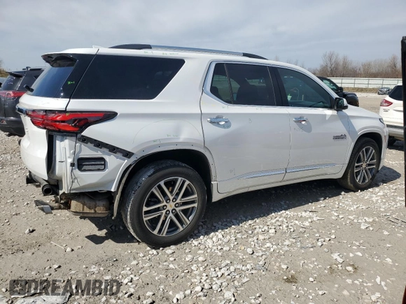 2022 Chevrolet Traverse High Country z VIN 1GNEVNKW0NJ192213, wystawiony jako Copart lot #49582805 z przebiegiem 22 588 mil mil oraz Szkoda całkowita • Salvage title. Historia ofert i sprzedaży dostępna na DreamBid. Obrazek 3.