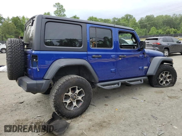 2019 Jeep Wrangler Unlimited Sport S with VIN 1C4HJXDG3KW556884, listed as a Copart auction lot 58174795 with Not provided miles and Salvage title. Bid and sale history available at DreamBid. Image 3.