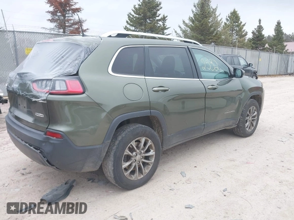 2019 Jeep Cherokee Latitude Plus with VIN 1C4PJMLB2KD395617, listed as a IAAI auction lot 41992532 with 254,632 mi miles and . Bid and sale history available at carsss.com. Image 4.