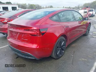 2025 Tesla Model 3 Long Range with VIN 5YJ3E1EB9SF928781, listed as a IAAI auction lot 41870681 with 261 mi miles and . Bid and sale history available at DreamBid. Image 4.