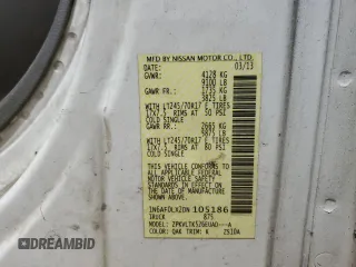 2013 Nissan NV S with VIN 1N6AF0LX2DN105186, listed as a Copart auction lot 78265124 with 262,267 mi miles and Clean Title. Bid and sale history available at carsss.com. Image 13.